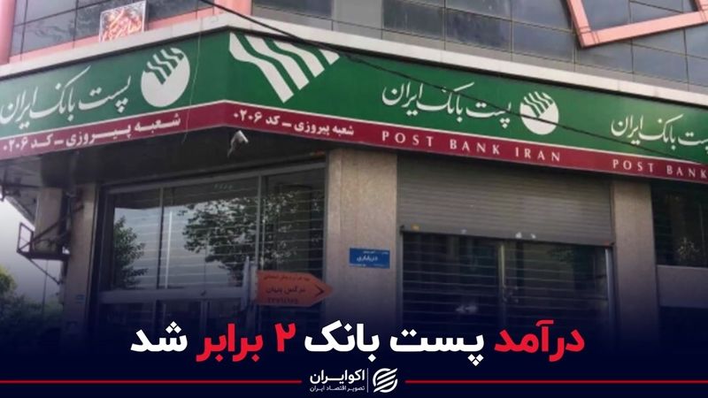 درآمد پست بانک ۲ برابر شد