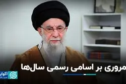 مروری بر اسامی رسمی سال‌ها