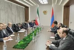 دیدار دبیر شورای امنیت ملی با نخست وزیر ارمنستان با یاد سیدابراهیم رییسی