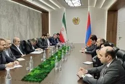 دیدار دبیر شورای امنیت ملی با نخست وزیر ارمنستان با یاد سیدابراهیم رییسی