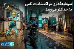 سرمایه‌گذاری در اکتشافات نفتی به حداکثر می‌رسد