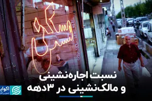 نسبت اجاره‌نشینی و مالک‌نشینی در 3 دهه 