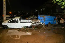 ببینید/ وقوع سیلاب؛ بارش‌های سیل‌آسا این شهر را غافلگیر کرد 