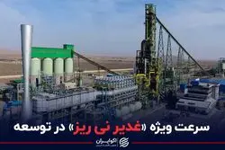 سرعت ویژه «غدیر نی ریز» در توسعه