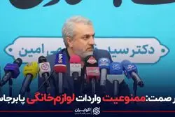 وزیر صمت: ممنوعیت واردات لوازم خانگی پابرجاست