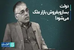 دولت بسازوبفروش بازار ملک می‌شود!