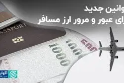 قوانین جدید برای عبور و مرور ارز مسافر  