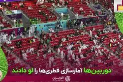 آمارسازی قطر در مورد تعداد هواداران حاضر در ورزشگاه