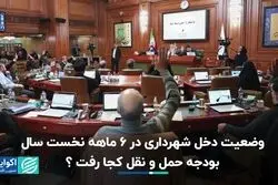 وضعیت دخل شهرداری در ۶ ماهه نخست سال
