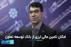 امکان تامین مالی ارزی از بانک توسعه تعاون