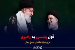 قول رئیسی به رهبری/ پادکست برنامه صبحگاهی مرور روزنامه های صبح امروز دوشنبه ۱۱ بهمن ۱۴۰۰