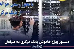 دستور چراغ خاموش بانک مرکزی به صرافان