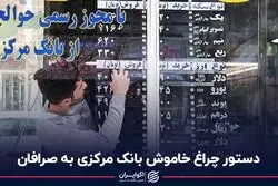دستور چراغ خاموش بانک مرکزی به صرافان