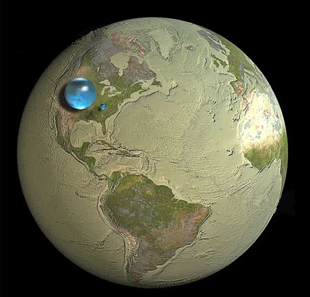 عکس ناسا از آب‌های روی کره زمین