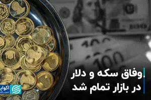 وفاق سکه و‌ دلار در بازار تمام شد