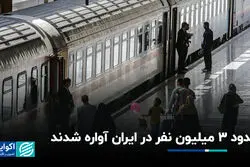 حدود 3 میلیون نفر در ایران آواره شدند
