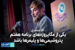 یکی از مگاپروژه‌های برنامه هفتم پتروشیمی‌ها و پلیمرها باشد