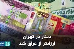دینار در تهران ارزانتر ازعراق شد