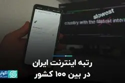 رتبه اینترنت ایران در بین 100 کشور