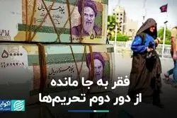 تشدید فقر اثرات به جامانده از تحریم‌ها