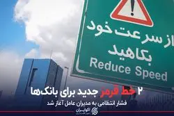 ۲ خط قرمز جدید برای بانک‌ها