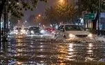 رشت زیر بارش شدید باران؛ آبگرفتگی خیابان‌ها و کندی تردد