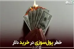 خطر پول‌سوزی در خرید دلار