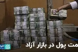قیمت پول در بازار آزاد