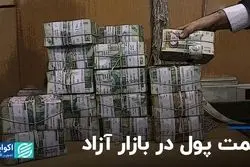 قیمت پول در بازار آزاد