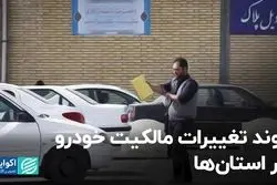 روند تغییرات مالکیت خودرو در استان‌ها