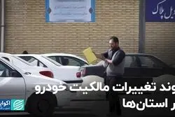 روند تغییرات مالکیت خودرو در استان‌ها