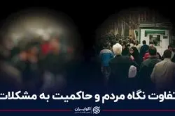 تفاوت نگاه مردم و حاکمیت به مشکلات