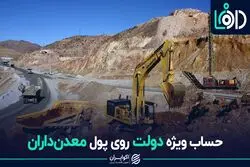 حساب ویژه دولت روی پول معدن‌داران