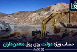 حساب ویژه دولت روی پول معدن‌داران