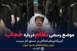 موضع رسمی نظام درباره حجاب