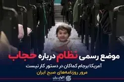 موضع رسمی نظام درباره حجاب