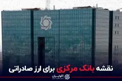 نقشه بانک مرکزی برای ارز صادراتی