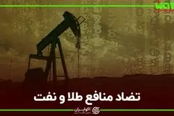 تضاد منافع طلا و نفت