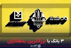سه بانک با بزرگترین بدهکاران