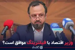 وزیر اقتصاد با فیلترینگ موافق است؟