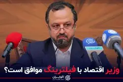 وزیر اقتصاد با فیلترینگ موافق است؟