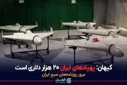 کیهان: پهپادهای ایران ۲۰ هزار دلاری است