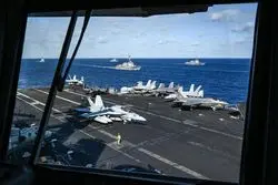 دست خالی ناو آمریکایی در خاورمیانه/ یواس‌اس هری ترومن منطقه را ترک می‌کند