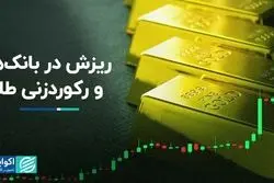 ریزش در بانک‌ها و رکوردزنی طلا