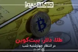 طلا، دلار، بیت‌کوین در انتظار چهارشنبه شب