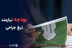 بودجه به تیغ جراحی نیاز دارد