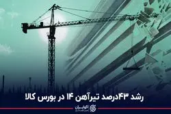 رشد 43 درصدی تیرآهن 14 در بورس کالا