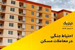 احتیاط جنگی در معاملات مسکن