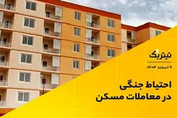 احتیاط جنگی در معاملات مسکن