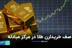 صف خریدارن طلا در مرکز مبادله